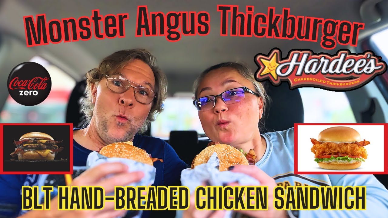 Hardee's Monster Angus Thickburger, BLT Hand-Breaded Chicken Sandwich, Onion Rings - Eat With Us!
