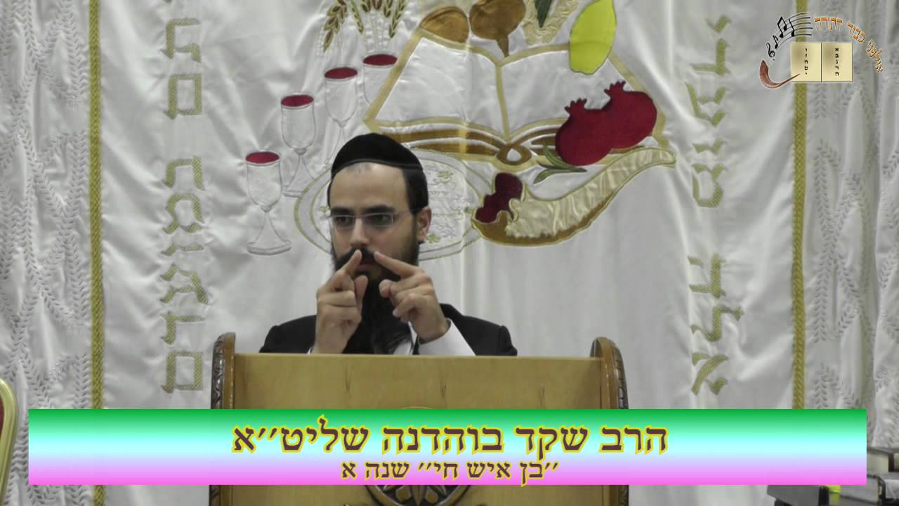 הרב שקד בוהדנה שליט''א - ''בן איש חי'' (שנה א') ''בראשית'' (השלמות מתוך ''עוד יוסף חי'' פ. בראשית)