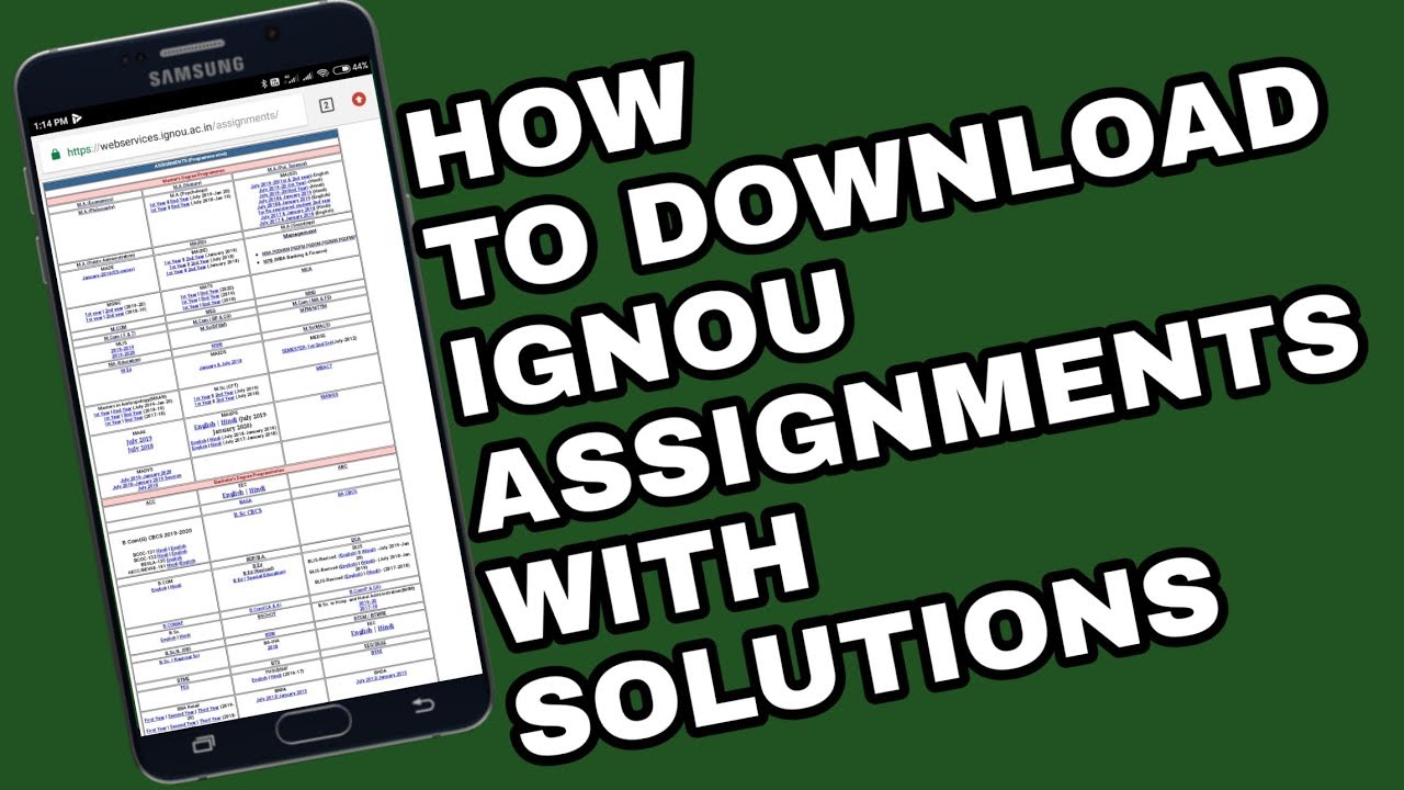 How To Download Ignou Assignments With Solution | Solved Ignou Assignments in 2019-2020