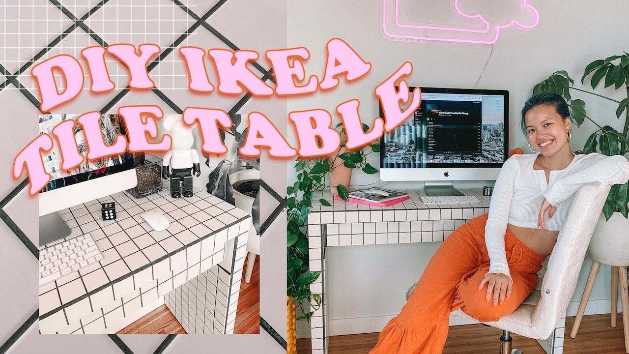 HOW TO DIY A TILE DESK ☁️🖤