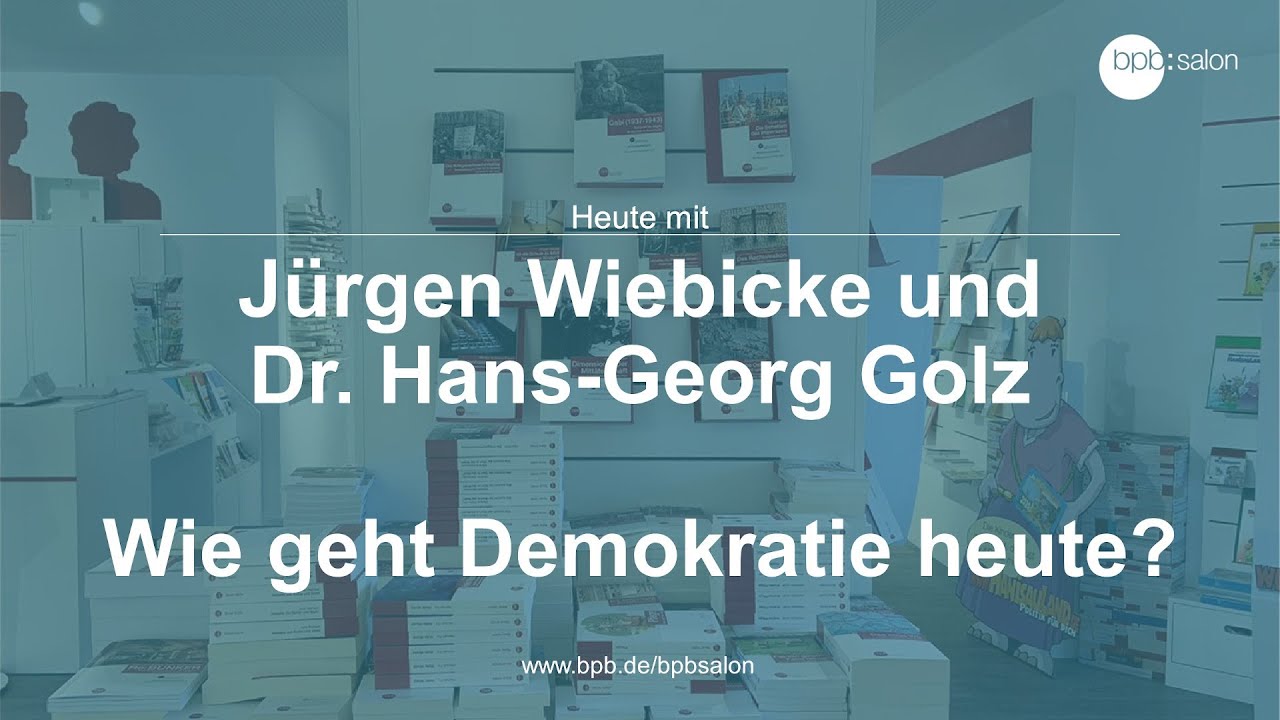 1. bpb:salon: Wie geht Demokratie heute? Mit Jürgen Wiebicke #bpbsalon #frankfurtstreamt