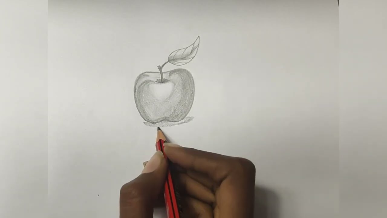 How to draw realistic apple #drawing