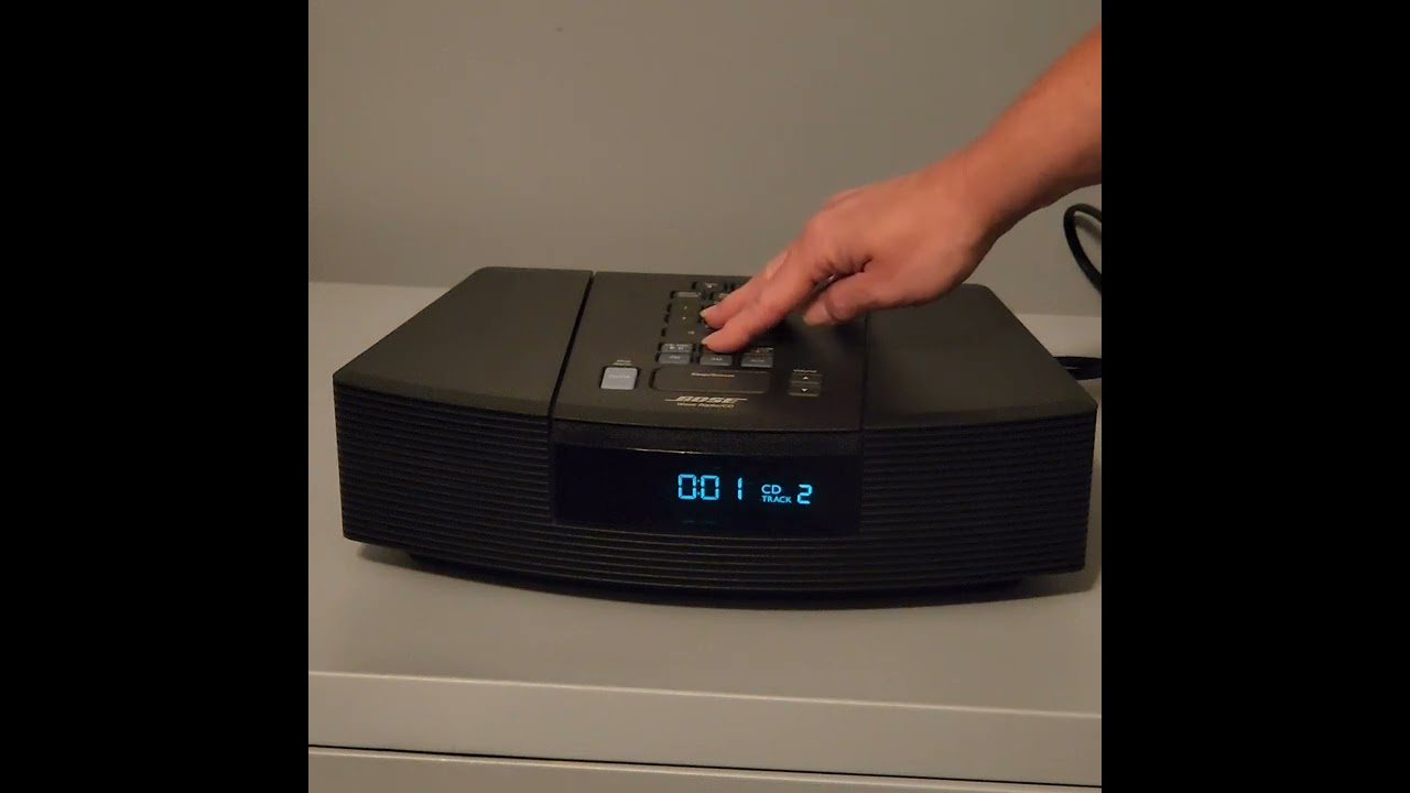 Bose Wave Radio AWRC-1G Black CD Player Radio Dual Alarm Clean Tested See Video