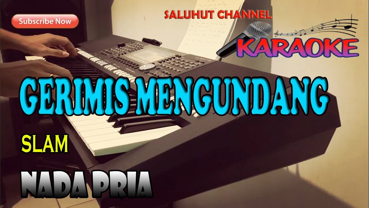 GERIMIS MENGUNDANG [SLAM] KARAOKE VOCAL COWO ll LIRIK ll HD