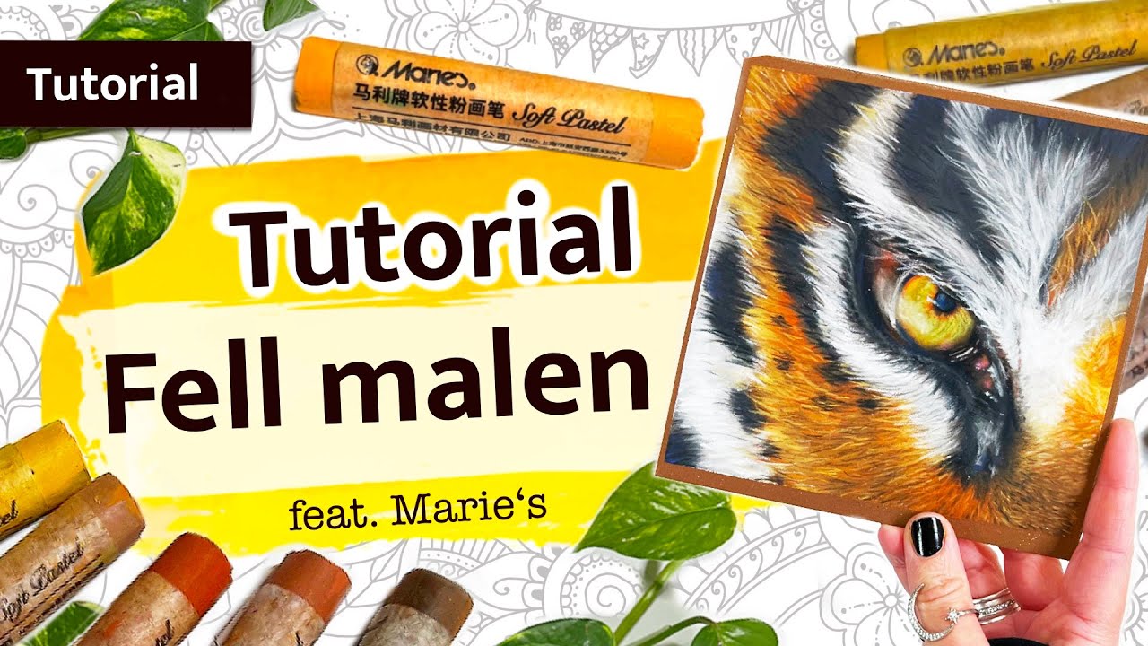 PASTELLKREIDE TUTORIAL: Wie malt man Fell ? - STEP-BY-STEP ANLEITUNG feat. Marie's