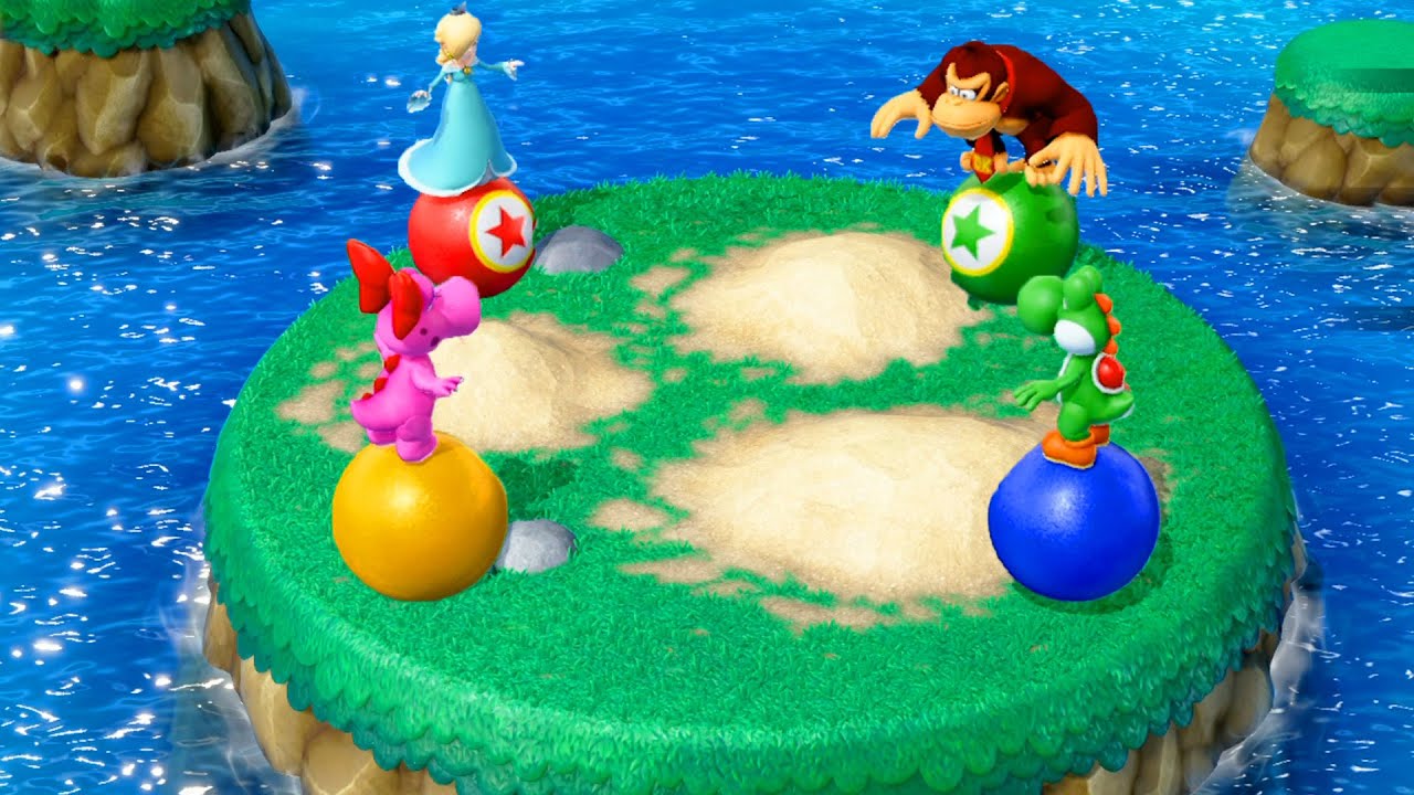 【マリオパーティスーパースターズ】コインバトルロゼッタVsヨッシーVsドンキーコングVsキャサリン(COM最強 たつじん)