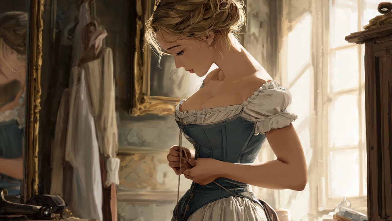 A Winter Morning Dress Ritual in an 1800s Village ❄️👗 Cozy 1800s Rural Fashion ASMR