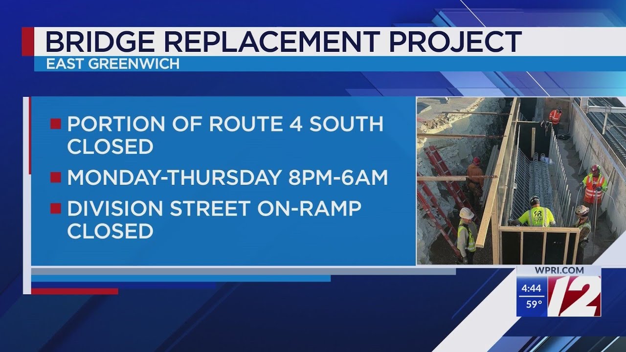 Weekend Traffic: Route 4 South to close this week for ongoing bridge project