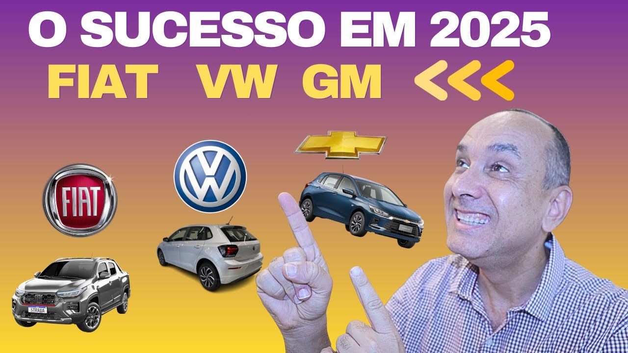 O SUCESSO da FIAT, VW e CHEVROLET no MERCADO  em 2025. NÚMEROS IMPRESSIONANTES. BYD CRESCENDO.
