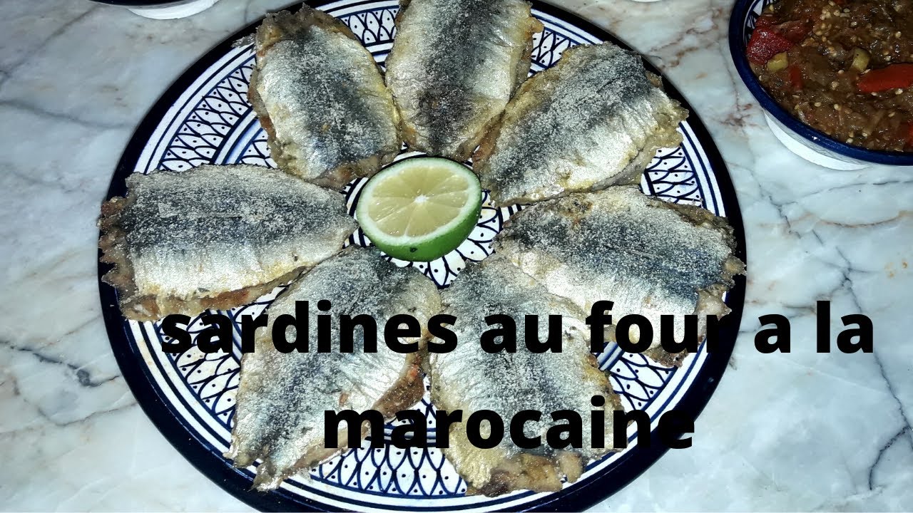 Recette des sardines farcies a la chermoula au four - سردين بالشرمولة في الفرن