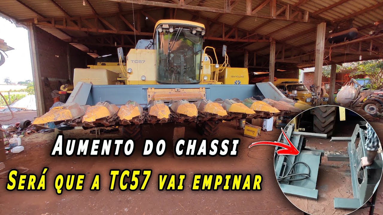 Aumento do Chassi da Plataforma de Milho em casa  