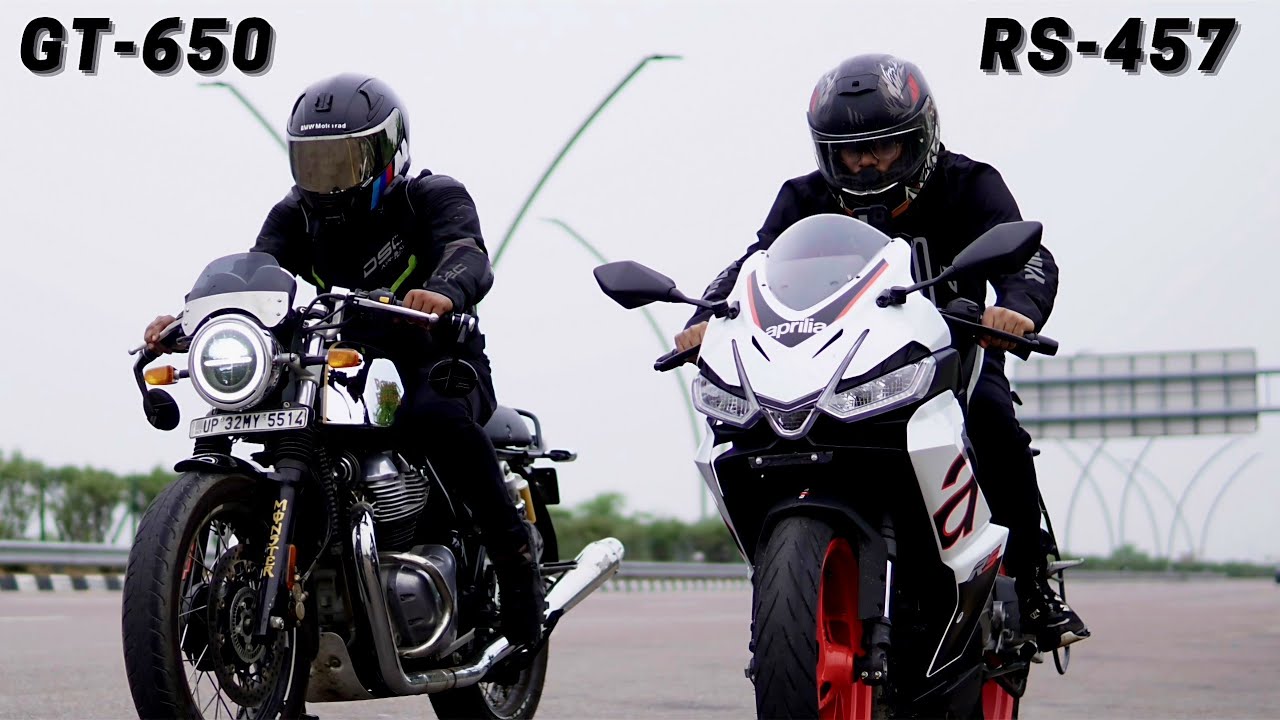 APRILIA RS457 vs CONTINENTAL GT650 🔥| DRAG RACE | UNEXPECTED RESULTS 😱
