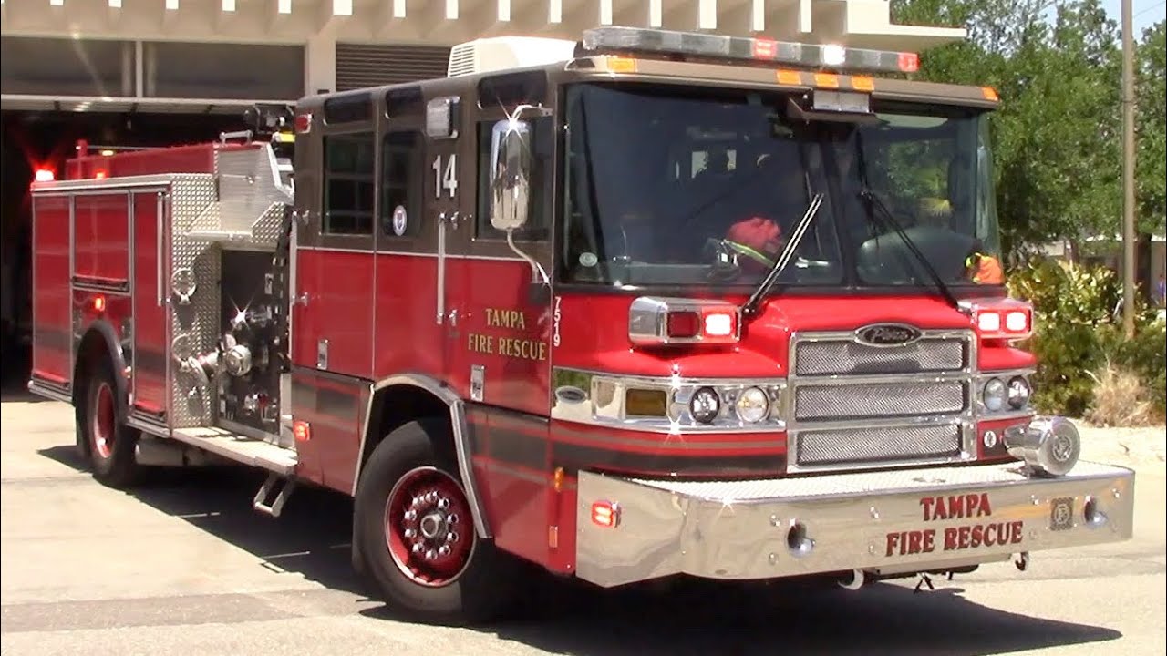 Tampa Fire Rescue Engine 14 Responding 4-19-25