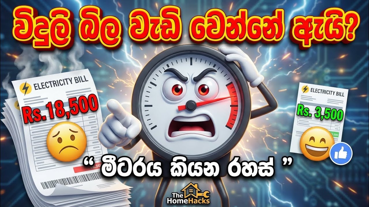 විදුලි බිලෙන් බේරෙන්න මම කියන දේ අහන්න! | Electricity Meter's Secret Tips