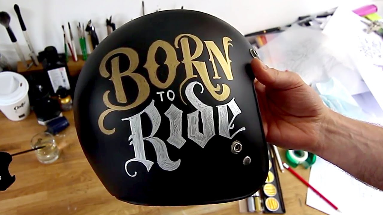 Calligraphy on a Motorcycle Helmet | Letter Everything #05