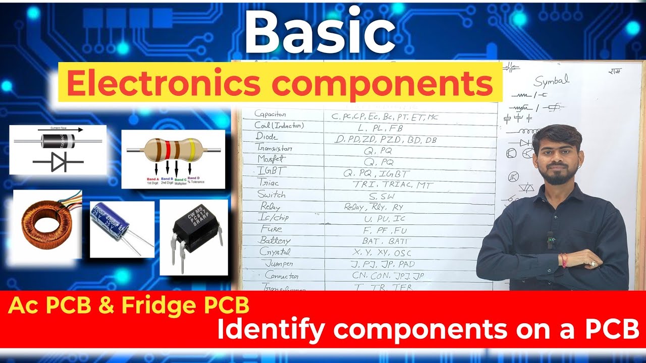 Complete Components On PCB | Basic Electronics Of AC PCB | Basic of Component | Doneting letter