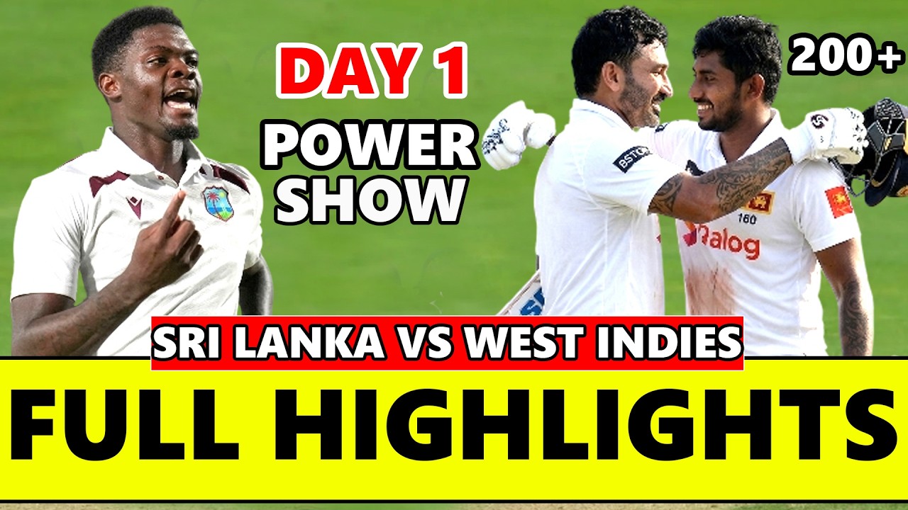 West Indies vs Sri Lanka 2nd Test Day 1 Full Highlights 2026