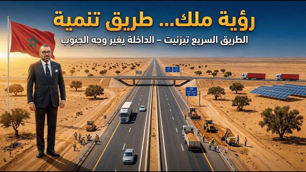 الطريق السريع تيزنيت الداخلة… رؤية ملك وتنمية وطن. مشروع استراتيجي يقود تنمية الصحراء المغربية