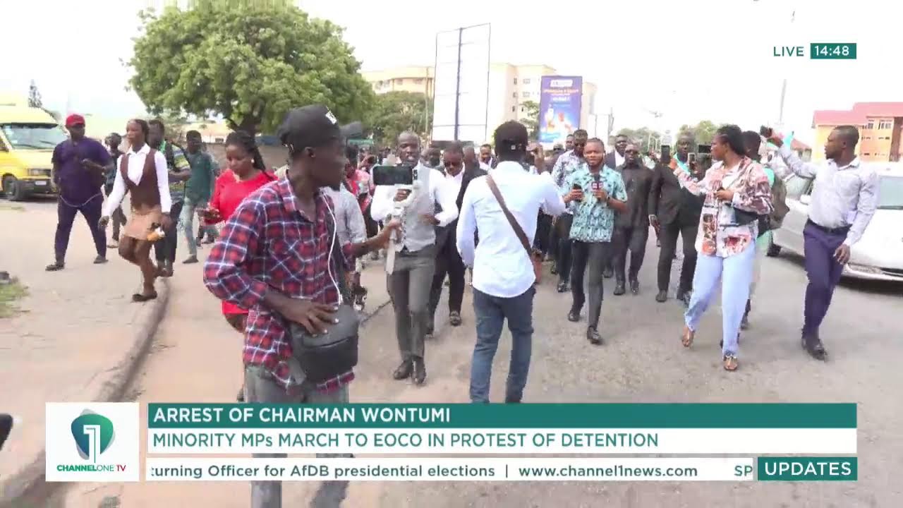 LIVE NOW: Arrest of Chairman Wontumi - Minority Matches to EOCO Office