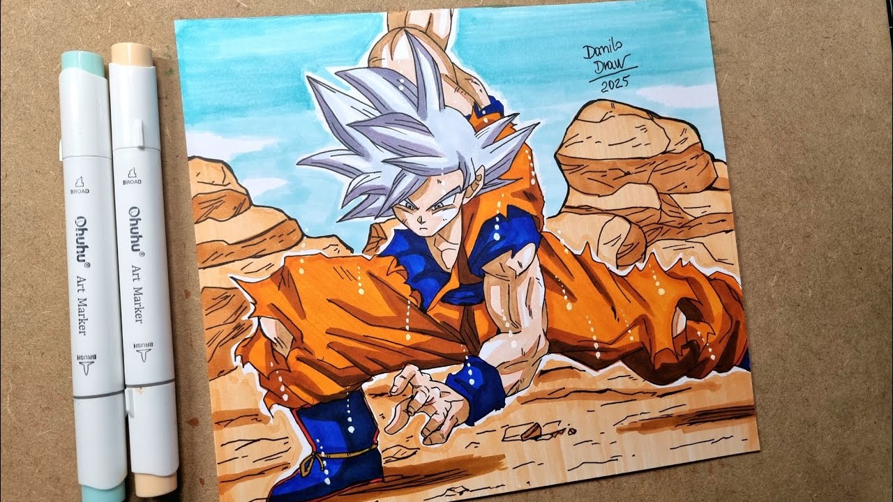 Como desenhar Goku Ultra Instinct  -  passo a passo