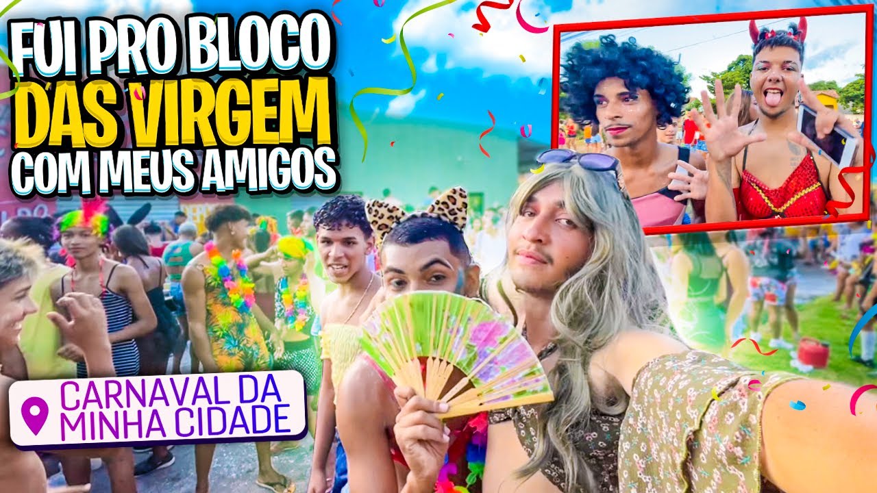 FUI PRO BLOCO VESTIDO DE MULHER COM MEUS AMIGOS