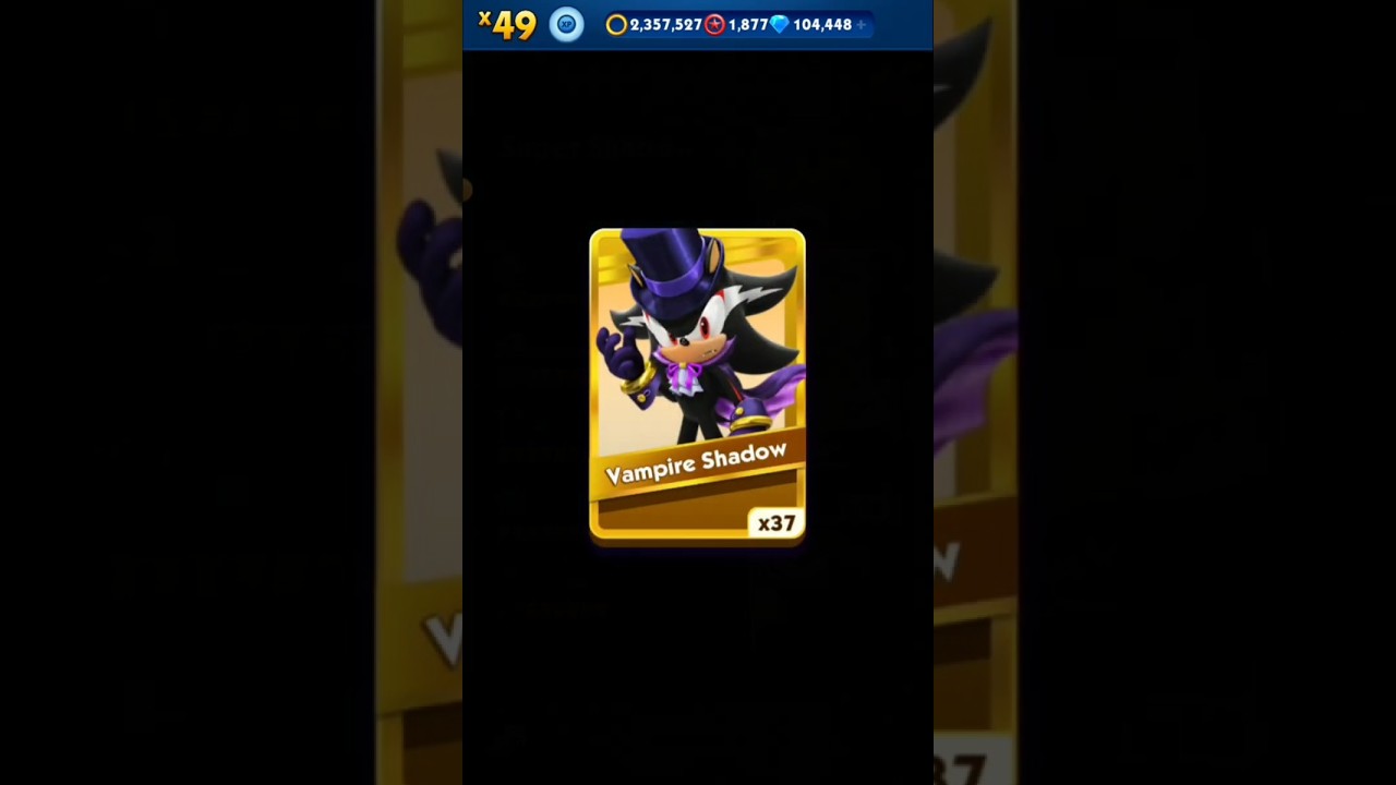Unlocking Vampire Shadow 🎃✨️ | Sonic Dash #shorts