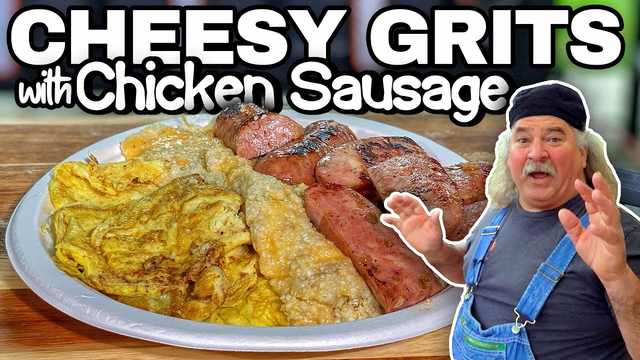 Cheesy Grits & Chicken Sausage with Bruce Mitchell | Blackstone Griddle