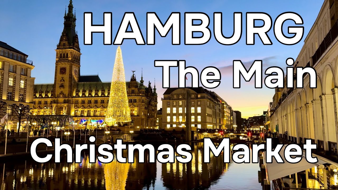 Hamburg, The Main Rathaus Christmas Market |4K|