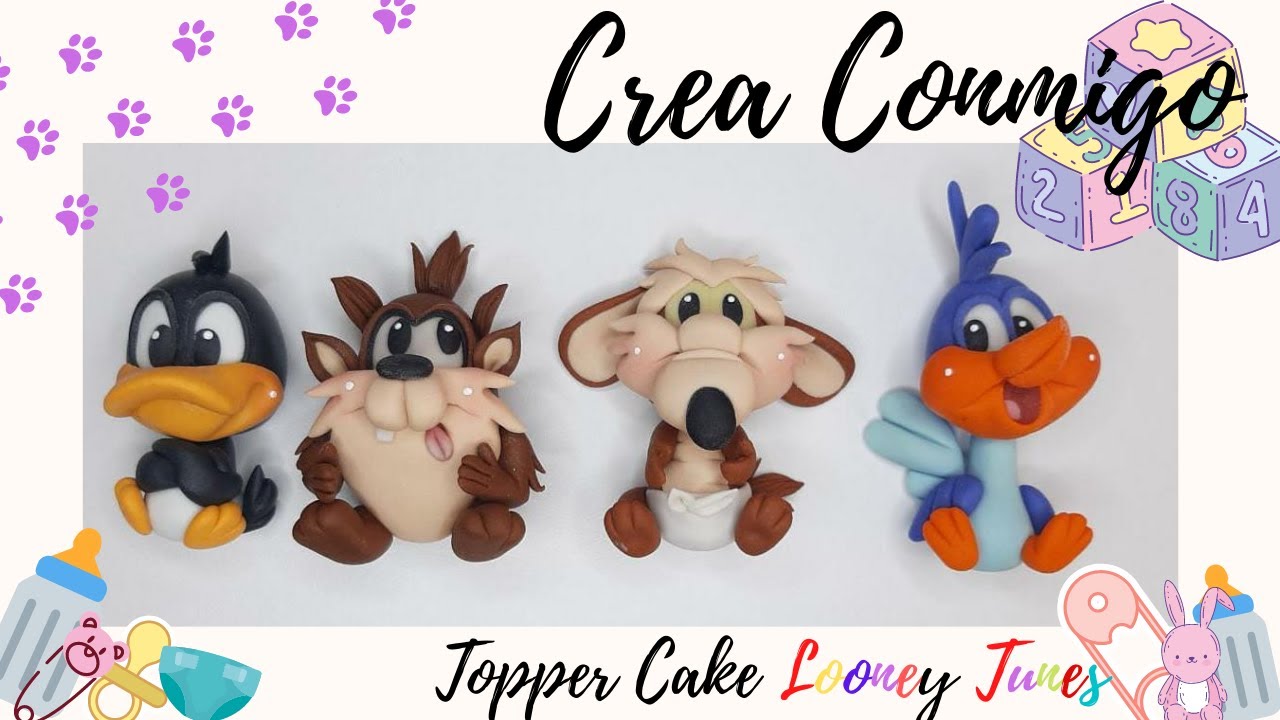 Tutorial Topper Cake Looney Tunes Parte 2 ⚡⚡⚡| Crea Conmigo
