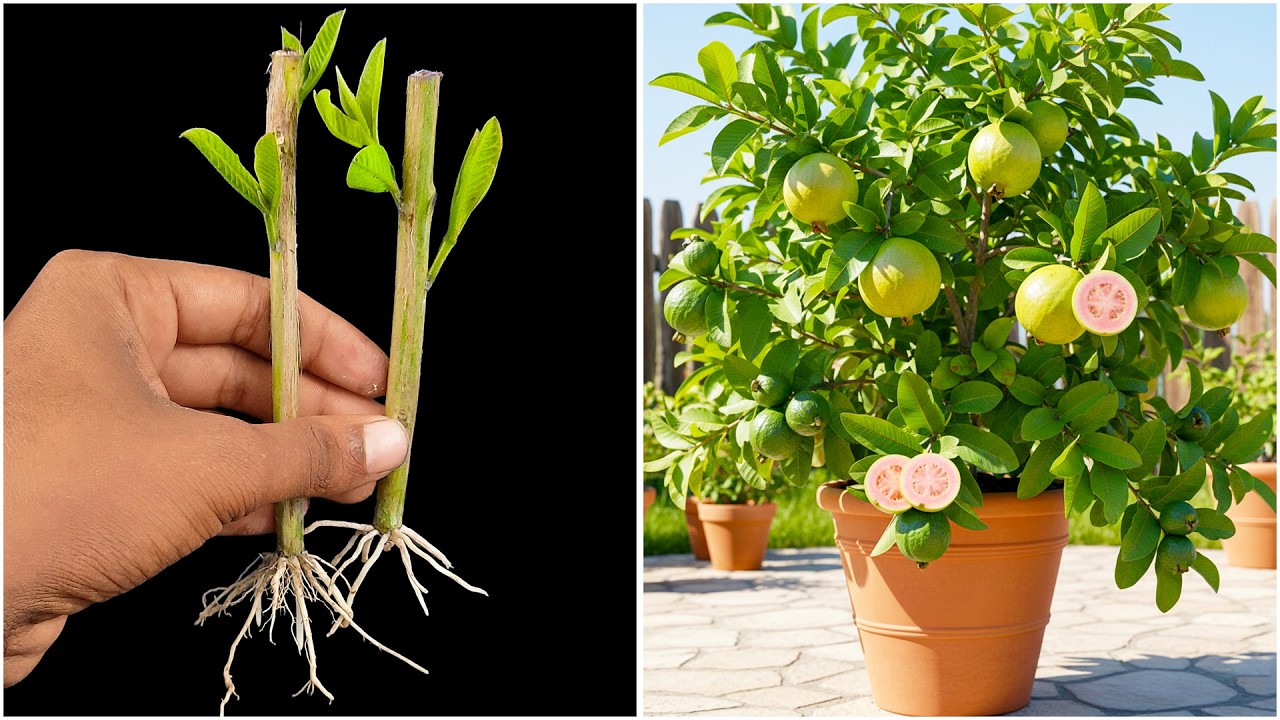 Growing guava plant at home from stem | Easy & effective technique