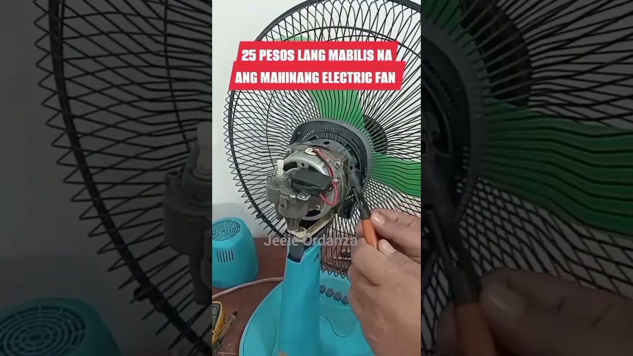 25 pesos lang malakas na ulit ang electric fan mo. #fan #jessrepairtv