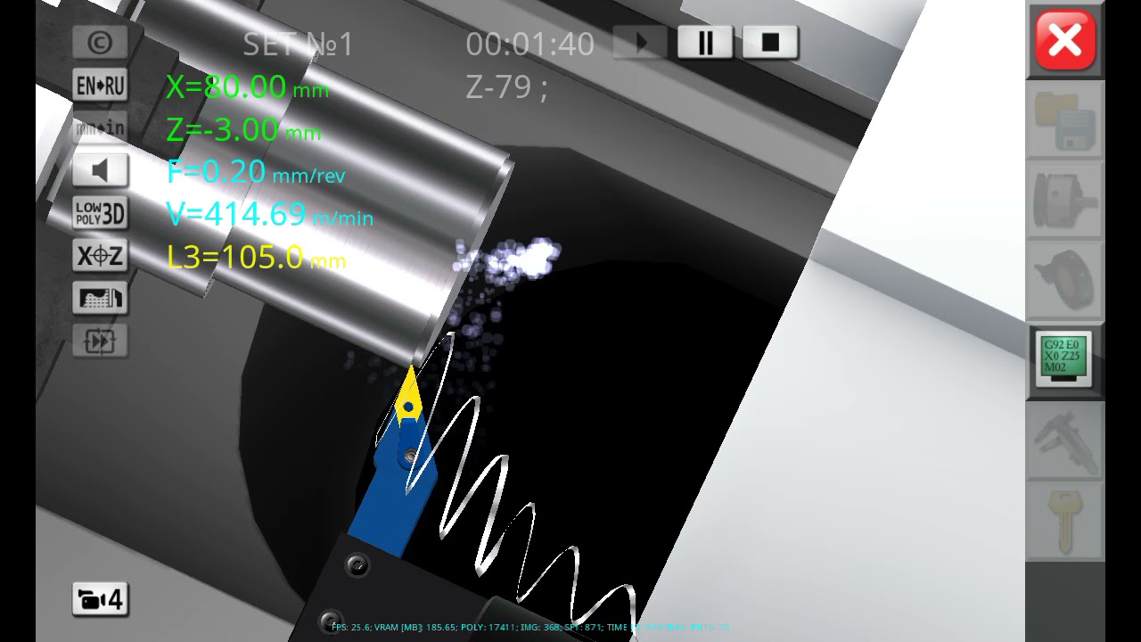 cnc. simulation turning and radius taper