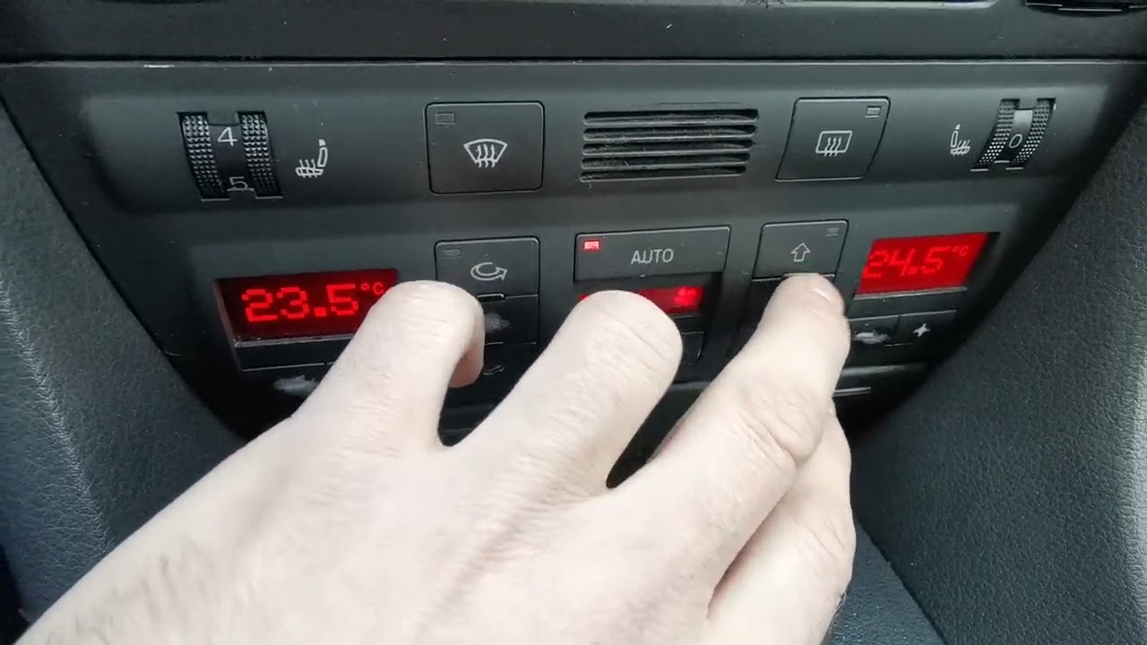 ukryte funkcje klimatronika Audi A6 C5 FL elektroniczny wskaźnik pomiaru prędkości