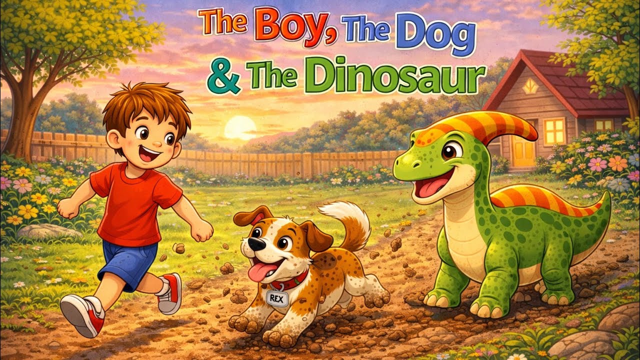 The Boy, The Dog & The Dinosaur a Relaxing children’s story for kids 3-7 