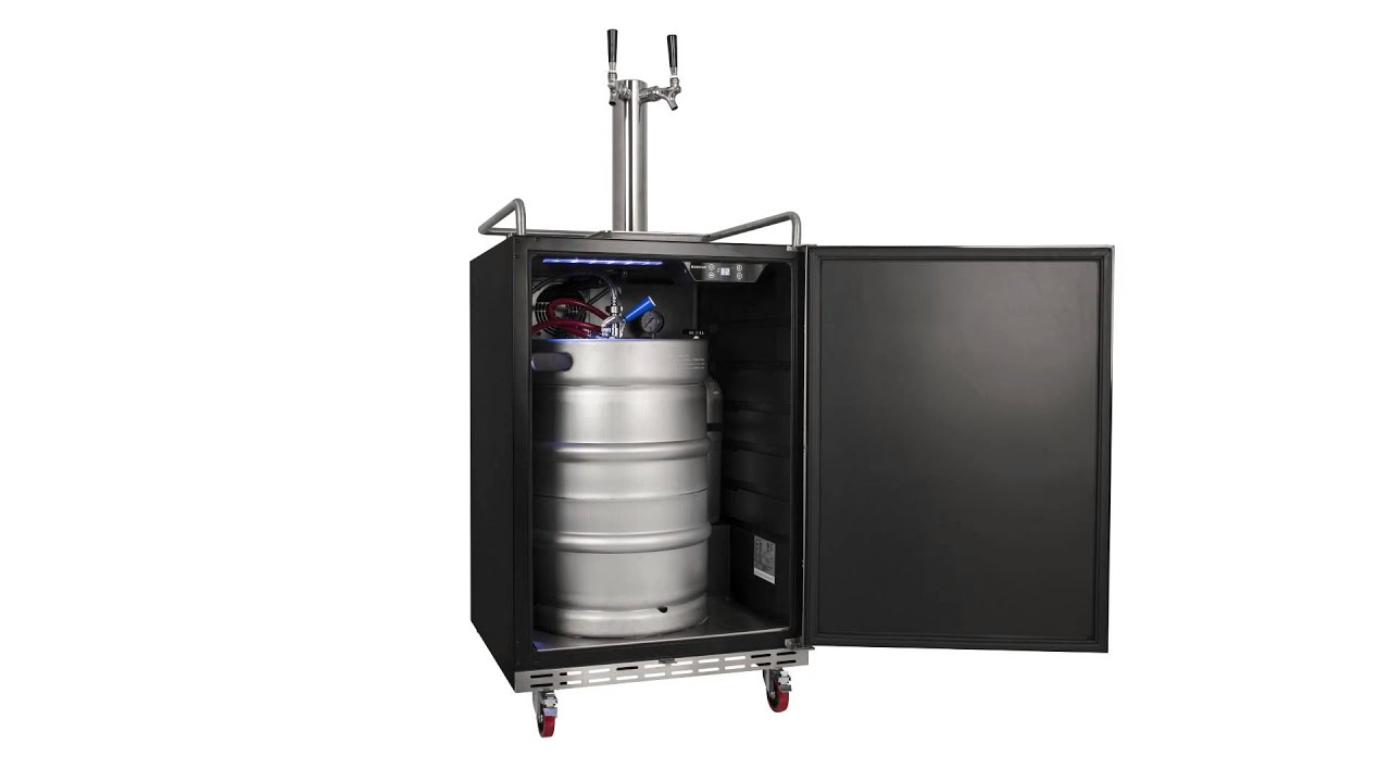 Full Size Dual Tap Built-In Stainless Steel Kegerator- KC7000SSTWIN