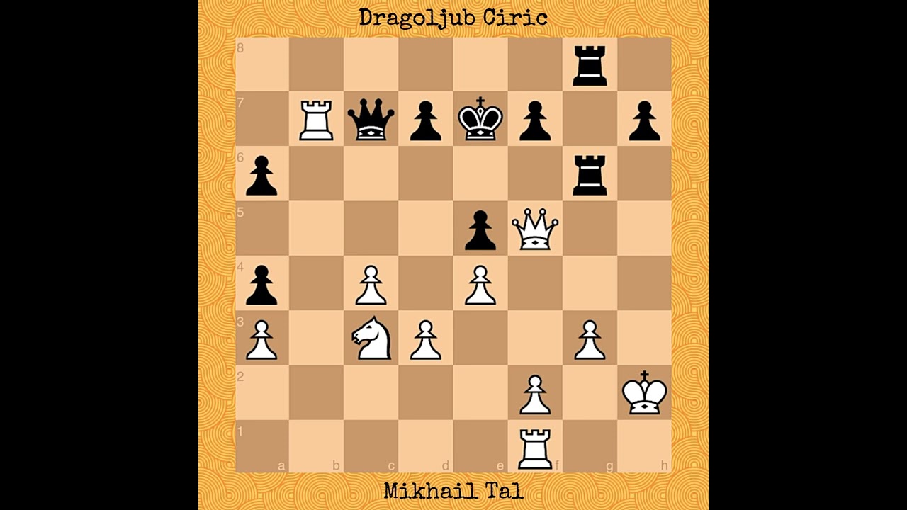 Magic of Mikhail Tal (Mikhail Tal vs Dragoljub Ciric) | Sarajevo, 1966 #chess