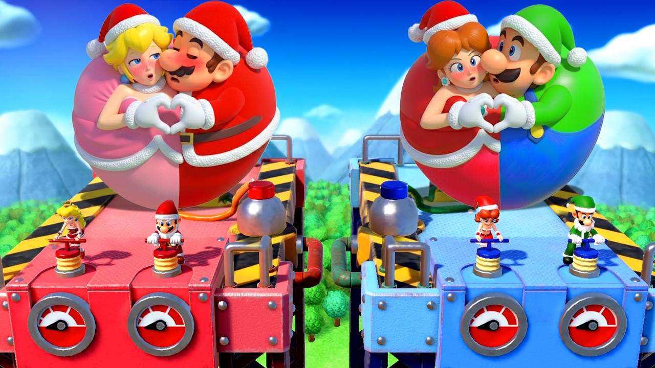 【マリオパーティシリーズ】2vs2 全ミニゲーム 最強タッグはどっち？ピーチ＆マリオ vs デイジー＆ルイージ | Mario Switch