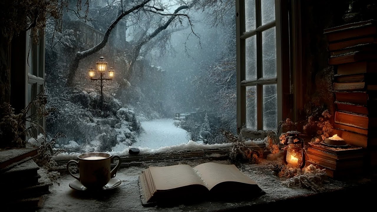 🕯 “The Lamplight and the Open Page — A Winter’s Quiet for the Mind” | Dark Academia Ambience