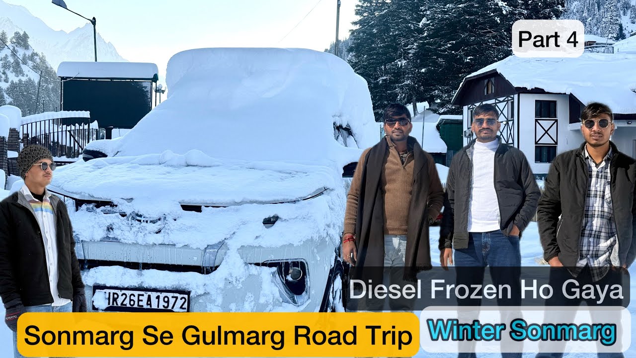 Sonmarg Se Gulmarg Road trip || Winter explore Sonmarg || Diesel Frozen Ho Gaya || @Raju0683 #reels￼