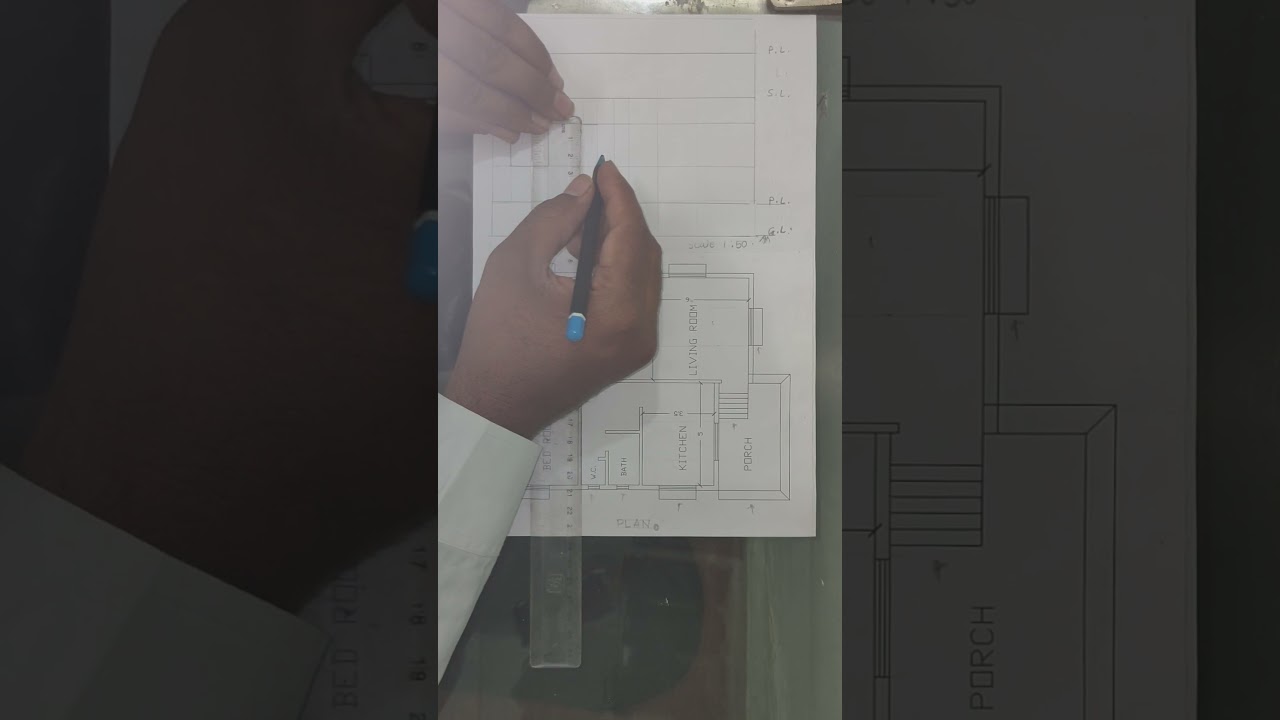 How to Draw Elevation of  Residential Building