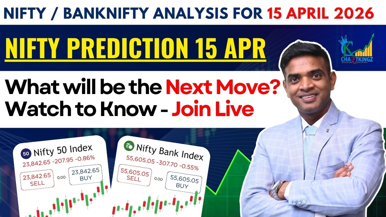 Nifty Prediction for Tomorrow 15 April 2026 | What will be the Next Move? Watch to Know - Join Live