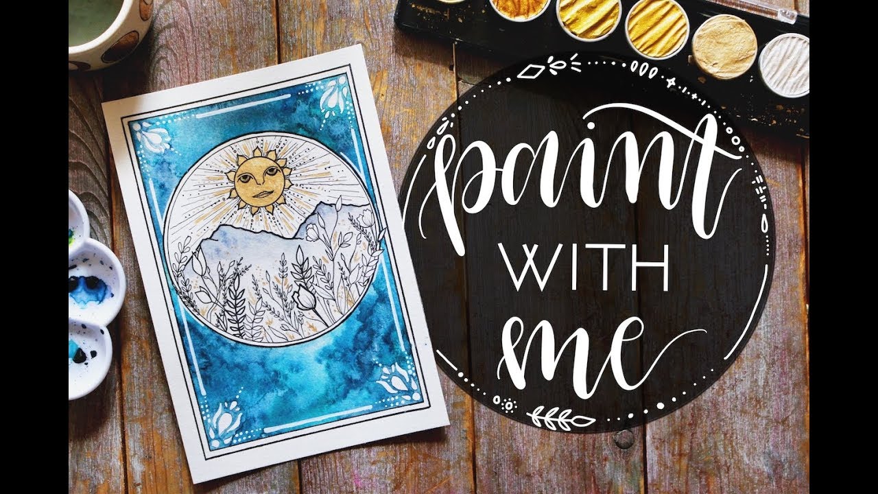 WATERCOLOR WITH ME✨☀️ Magical Painting Tutorial