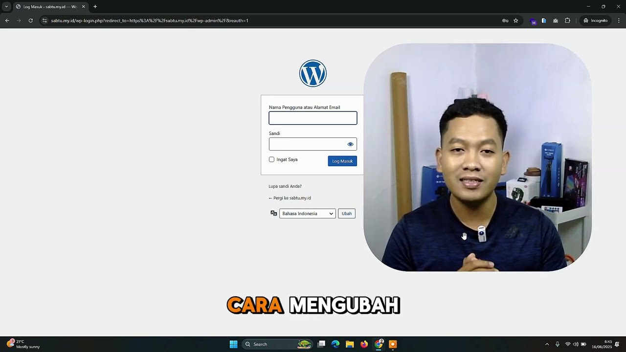 Cara Mengubah Login WordPress WP ADMIN Menjadi Custom Login