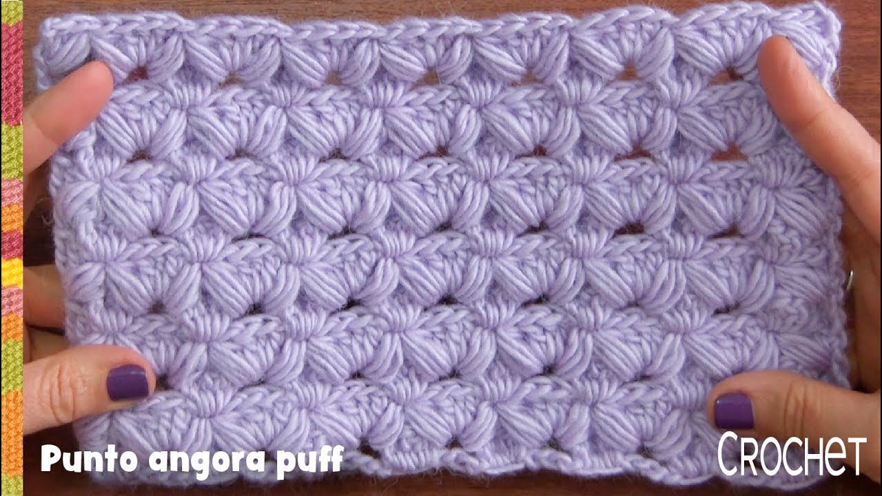 Punto angora puff reversible tejido a crochet / Tejiendo Perú