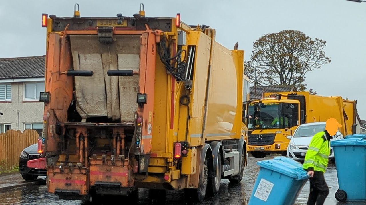 FAUN Variopress AND Powerpress Bin Lorries Collecting In North Lan!