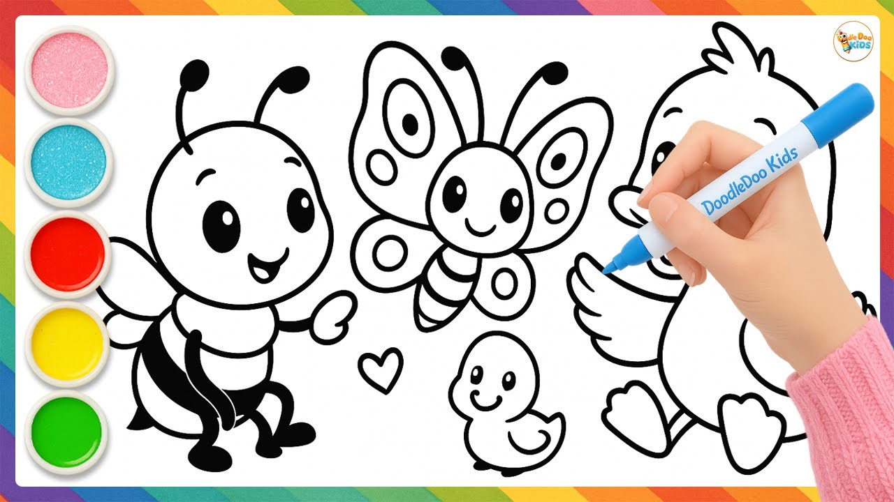 Magical Butterfly Drawing Sparkle, Color & Fun for Kids! | DoodleDoo Kids