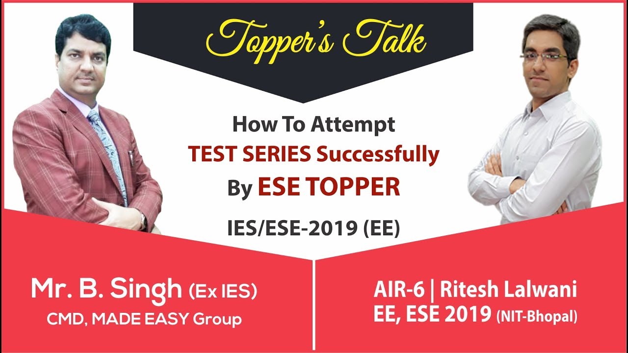 IES/ESE 2019 Topper | Ritesh Lalwani (EE, AIR 6) | MADE EASY Student | Topper’s Talk