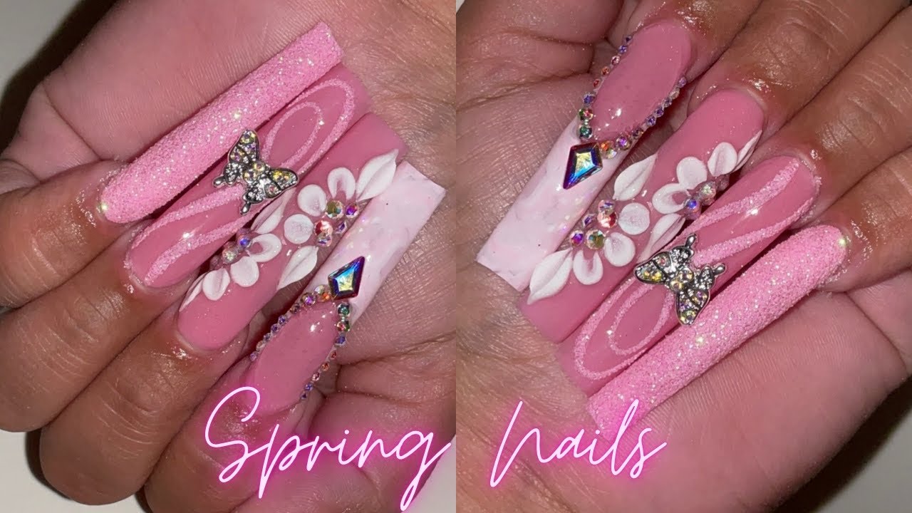 SPRING NAIL ACRYLIC TUTORIAL | HOW TO 3D ACRYLIC FLOWERS