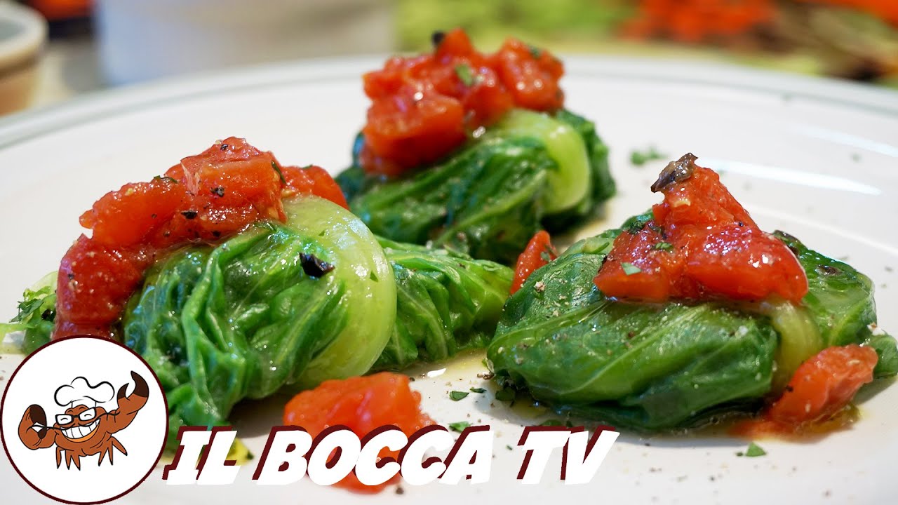 684 - Fagottini di lattuga ripieni di cernia.. e ti passa anche l'ernia! (antipasto di pesce facile)