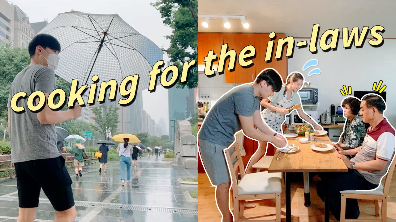 First time cooking for Korean In-laws 🌧 & Rainy season in Seoul begins